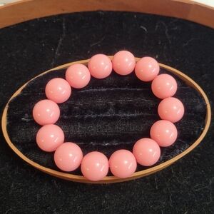 Vintage Chunky Pink Bead Bracelet